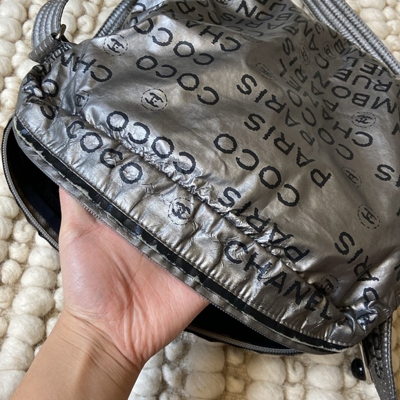 Chanel Silver Nylon Crossbody - Picture 13 of 17